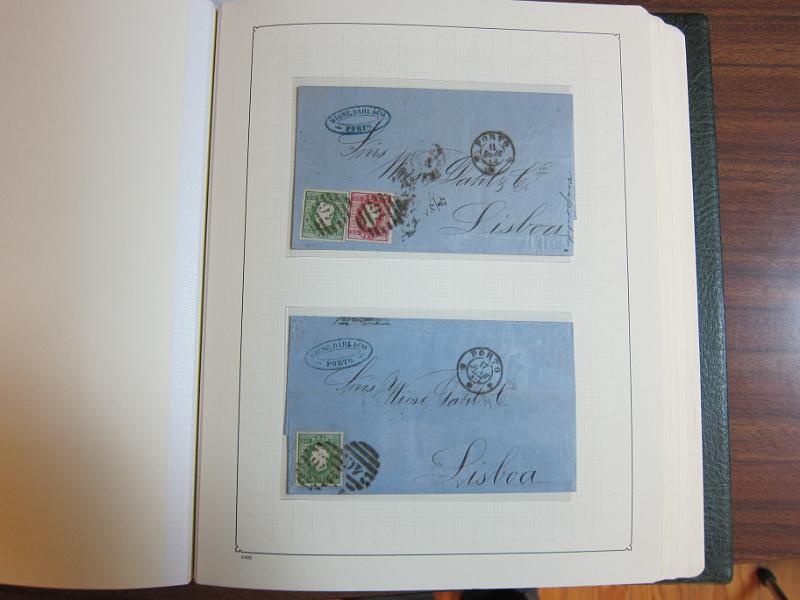 0014 (28).jpg -     Lote:    14      Marcofilia      Lotes Especiais       Descrição:      Portugal.   Colecção montada em dois álbuns com estudo especializado das marcas de duplo círculo e circulares do Porto, com selos de diversas emissões e cartas. Lote a ver.        Lote       Valor Base:     &euro; 1.500,00     Valor Venda:     &euro; 1.500,00     